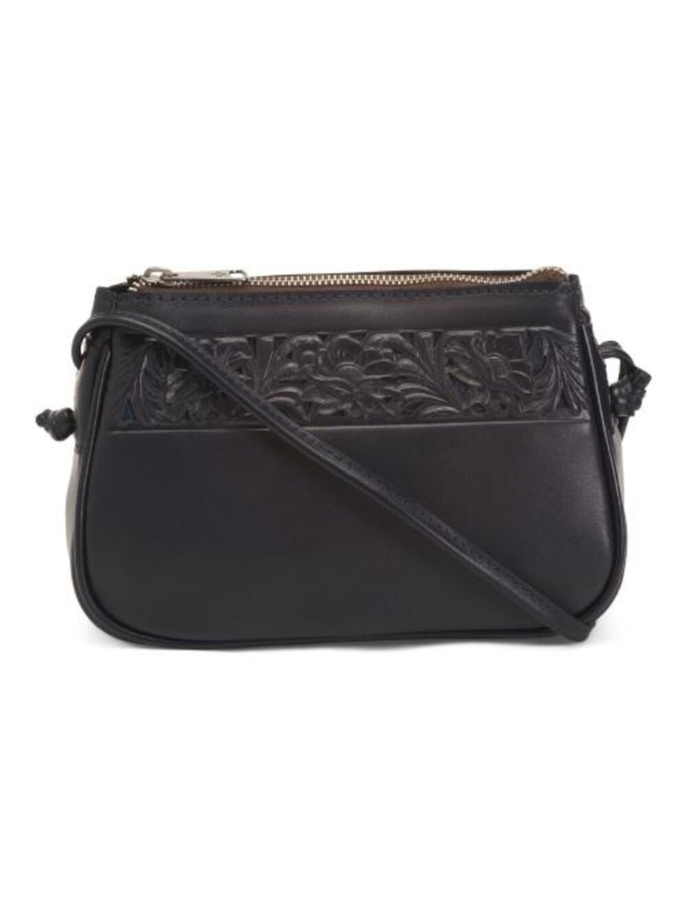 PATRICIA NASH Leather Bacoli Crossbody With Tooled Border
